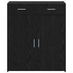 vidaXL Cabinet de rangement Chêne noir 80x42 5x93 5 cm Bois d'ingénierie