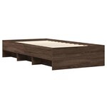 vidaXL Cadre de lit sans matelas chêne marron 90x190cm bois ingénierie