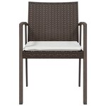 vidaXL Chaises de jardin coussins lot de 4 marron 56 5x57x83 cm rotin