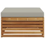 vidaXL Pouf d'Extérieur Bois d'Acacia Massif Naturel