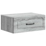 vidaXL Cabinet de chevet mural Sonoma gris 49 x 34 5 x 20 cm