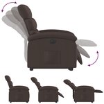 vidaXL Fauteuil inclinable électrique marron foncé tissu