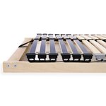 vidaXL Sommier à lattes Marron 140 x 190 cm Bois de hêtre massif