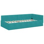 vidaXL Cadre de lit d'angle Autre Turquoise 100 x 200 cm