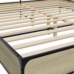 vidaXL Cadre de lit sans matelas chêne sonoma 200x200 cm