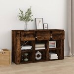 vidaXL Buffet Chêne fumé 100x30x59 5 cm Bois d'ingénierie