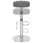 vidaXL Tabourets de bar lot de 2 gris foncé tissu