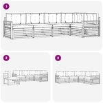 vidaXL Ensemble de canapés d'extérieur 5 pc Naturel et Anthracite