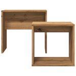 vidaXL Tables basses gigognes 2 Pièces chêne artisanal bois d'ingénierie