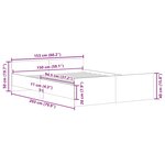 vidaXL Cadre de lit sans matelas chêne fumé 150x200 cm