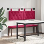 vidaXL Tête de lit suspendue Bordeaux Velours