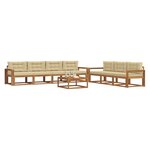 vidaXL Ensemble de canapés d'extérieur 8 Pièces Naturel et Beige