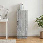 vidaXL Buffet Sonoma gris 33 x 34 5 x 87 cm Bois d'ingénierie