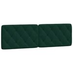vidaXL Coussin de tête de lit vert foncé 160 cm velours