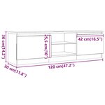 vidaXL Meuble TV avec lumières LED vieux bois bois d'ingénierie