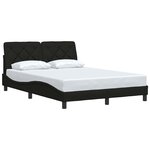 vidaXL Cadre de lit sans matelas noir 140x200 cm tissu