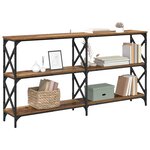 vidaXL Table console Bois ancien 156 x 28 x 80 5 cm Bois d'ingénierie