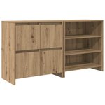 vidaXL Buffet 2 Pièces Chêne artisanal 70 x 41 x 75 cm Bois d'ingénierie