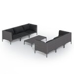 Salon de jardin meuble d'extérieur ensemble de mobilier 7 pièces avec coussins résine tressée gris foncé 02_0017287