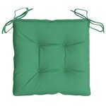 vidaXL Coussins de chaise lot de 2 vert 40x40x7 cm tissu oxford