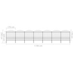 vidaXL Clôture de jardin à dessus en lance Acier (1 75-2)x11 9 m Noir