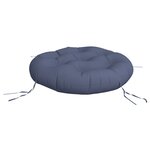 vidaXL Coussin rond bleu marine Ø 60x11 cm tissu oxford