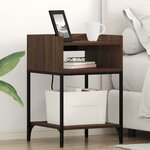 vidaXL Armoires de chevet 2 Pièces Chêne marron 40 x 40 x 61 cm