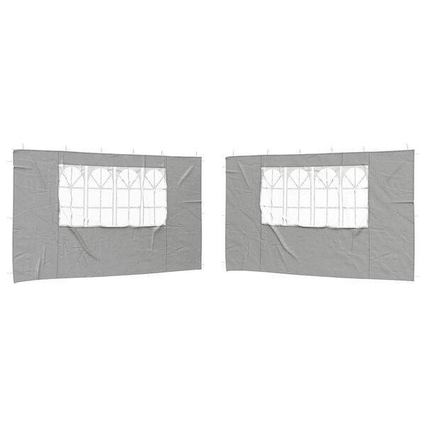vidaXL Mur de tente de fête 2 pièces 400 x 195 cm Gris clair
