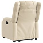vidaXL Fauteuil inclinable électrique crème tissu