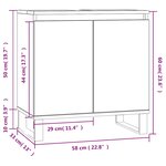 vidaXL Armoire de bain blanc brillant 58x33x60 cm bois d'ingénierie