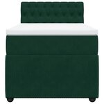 vidaXL Sommier à lattes de lit avec matelas Vert foncé 90x190 cm
