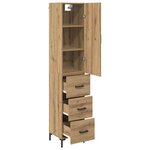 vidaXL Haut Armoire avec tiroir Chêne artisanal 69 5 x 34 x 180 cm