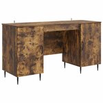 vidaXL Bureau Chêne fumé 142 5 x 50 x 75 cm Bois d'ingénierie