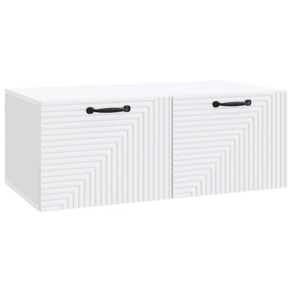 vidaXL Meuble TV mural Blanc 78 5 x 41 x 30 cm Bois d'ingénierie