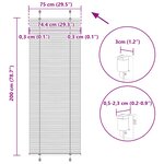 vidaXL Store plissé anthracite 75x200 cm largeur du tissu 74 4 cm