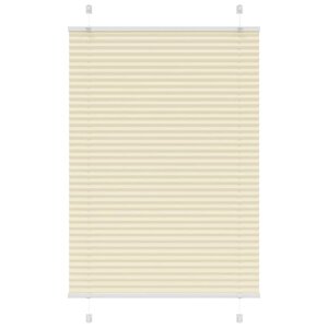 vidaXL Store plissé crème 100x100 cm largeur du tissu 99 4cm polyester