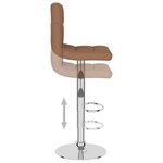 vidaXL Tabouret de bar Marron Tissu