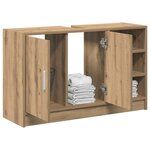 vidaXL Cabinet de salle de bain Chêne artisanal 90 x 29 x 55 cm