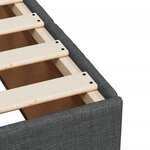 vidaXL Cadre de lit sans matelas gris foncé 80x200 cm tissu