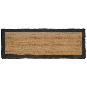 vidaXL Tapis de surface Gris foncé 80 x 200 cm Jute