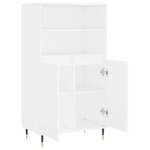 vidaXL Buffet haut Blanc 60x36x110 cm Bois d'ingénierie
