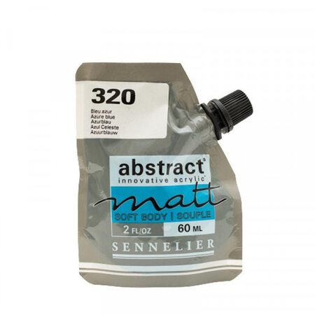 Peinture acrylique abstract matt - bleu azur - sachet 60ml - sennelier