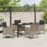 vidaXL Ensemble de salle à manger pour jardin 5 Pièces Gris clair