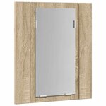 vidaXL Armoire à miroir LED de bain Chêne sonoma 40x12x45 cm Acrylique