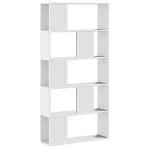 vidaXL Bibliothèque 5 niveaux blanc 80 5x23 5x162 5 cm bois ingénierie