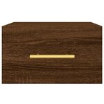 vidaXL Tables de chevet murales 2 Pièces chêne marron 35x35x20 cm