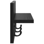vidaXL Porte-manteau mural avec étagère Chêne noir 40 x 10.5 x 18 cm