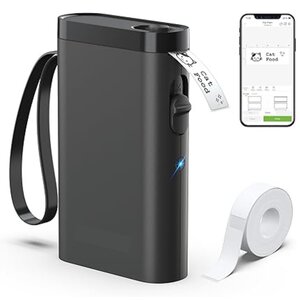 Imprimante portable P21 - Sans fil - Etiquettes blanches et adhésives écriture noire - bluetooth - android IOS