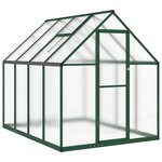 vidaXL Serre avec cadre de base vert 224x169x195 cm aluminium