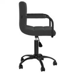 vidaXL Chaises pivotantes à manger lot de 6 noir velours